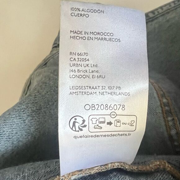 Free People x REVOLVE Womens Knotted Oversized Denim Jacket Size Large - Picture 8 of 8